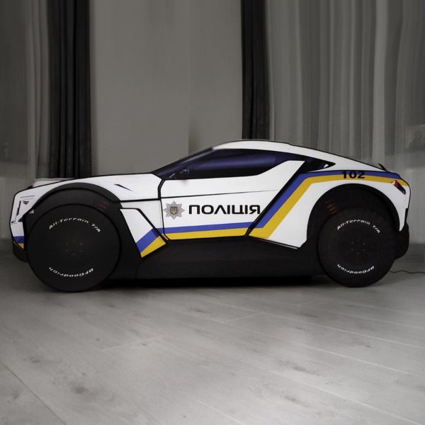 Ліжко-машина Allroad Поліція UA для дітей (з МДФ)
