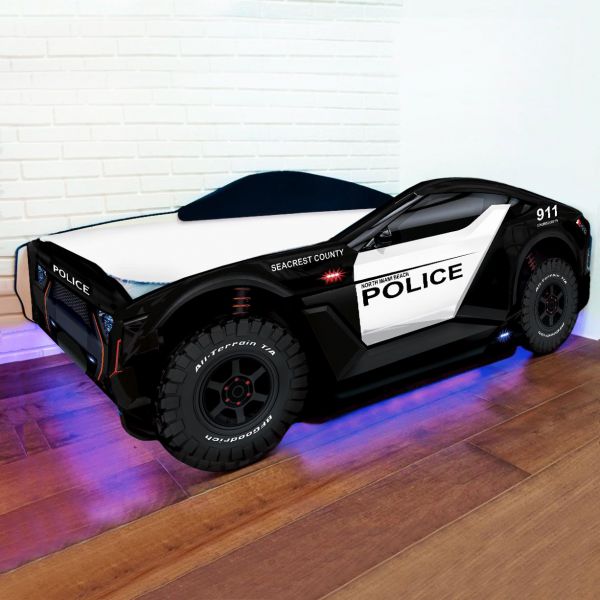 Ліжко-машина Allroad Police Black Edition з МДФ