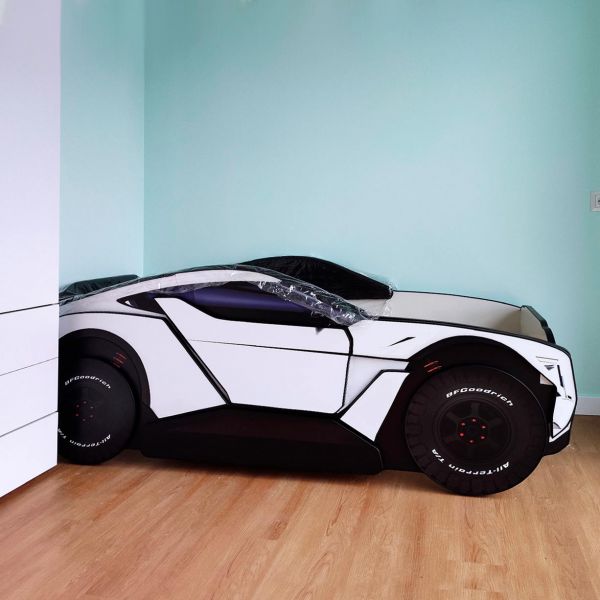 Ліжко машина Allroad White з м'якими бортиками