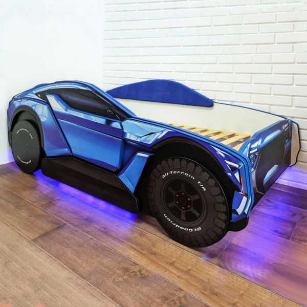 Ліжко машина Allroad з пiдсвiткою та м'якими бортиками