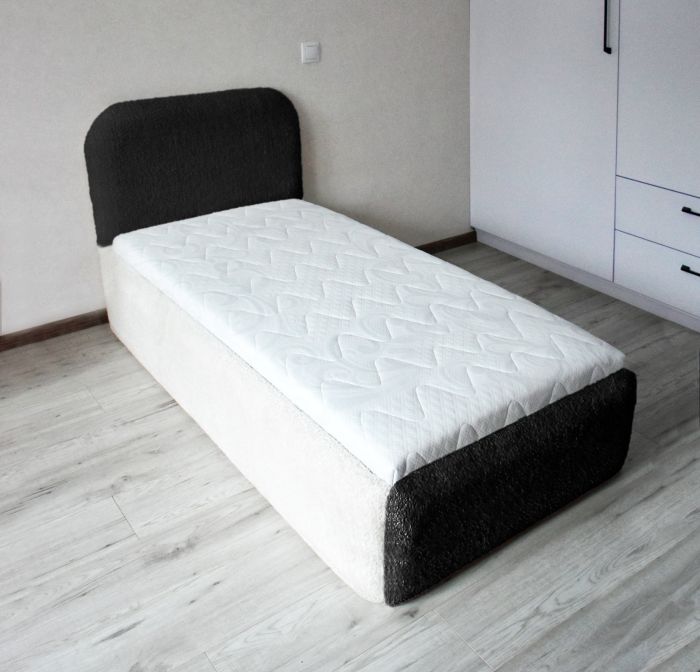 Дитяче м'яке ліжко Black & Silver